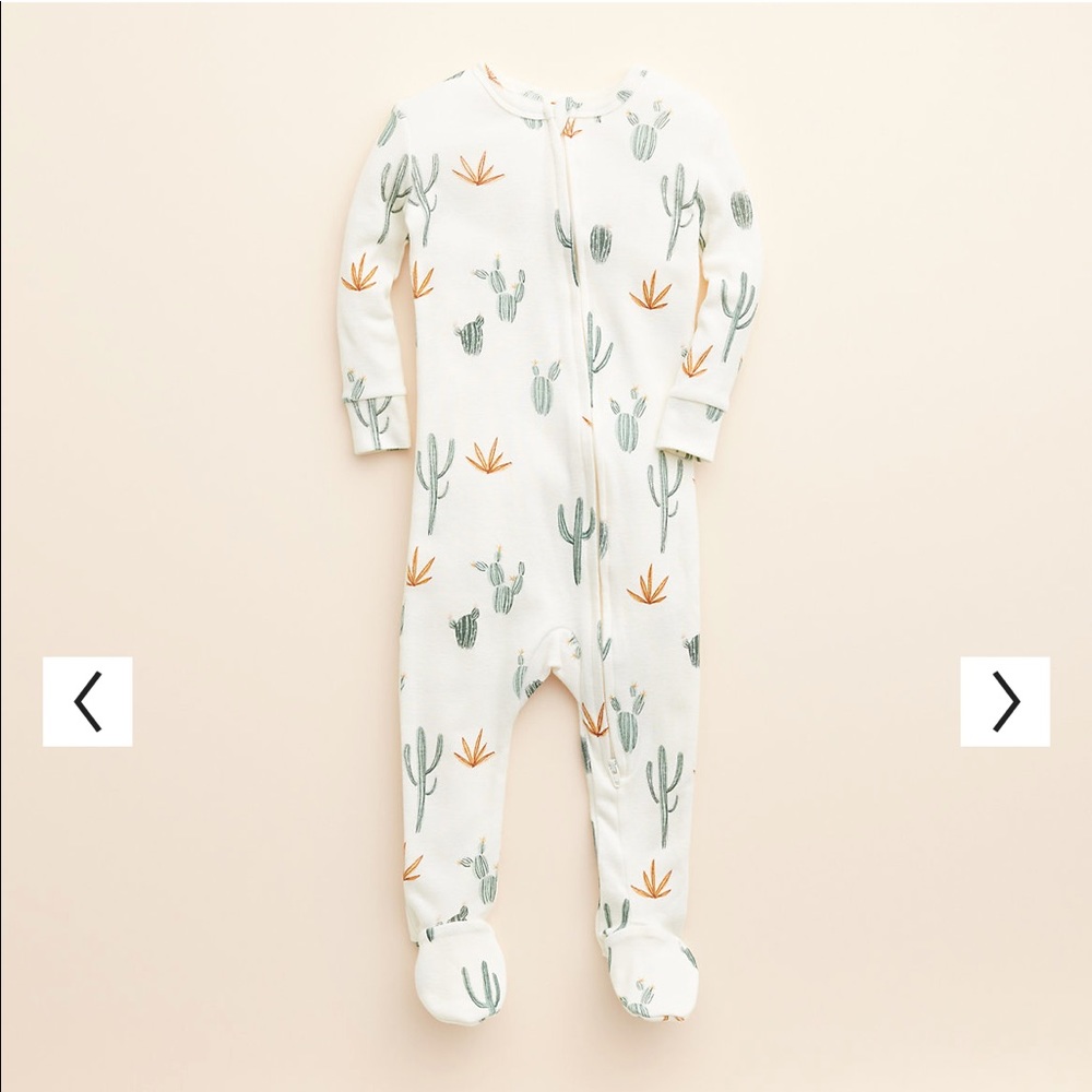 9mo Neutral Cactus Footie Little Baby Co. Excellent Condition.
